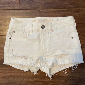 White Cut Off Shorts